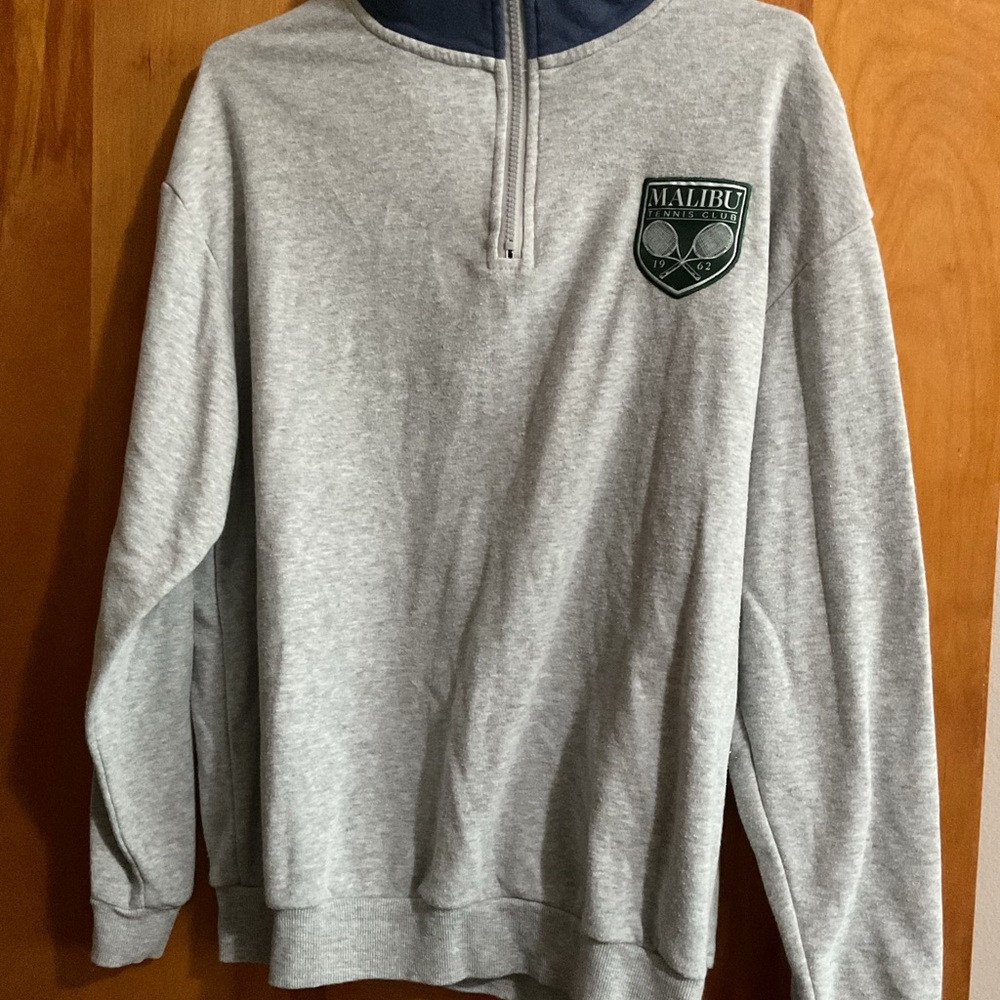 Gray Quarter-Zip Sweatshirt